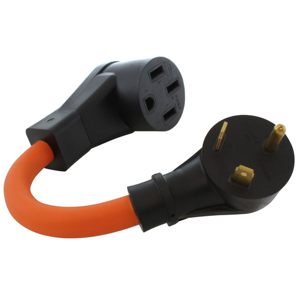 RV plug adapter with grips