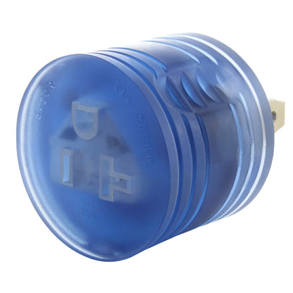 AC WORKS® [RVTT520] RV 30A TT-30P Plug to 5-20R 15/ 20A Household Outlet with Power Indicator