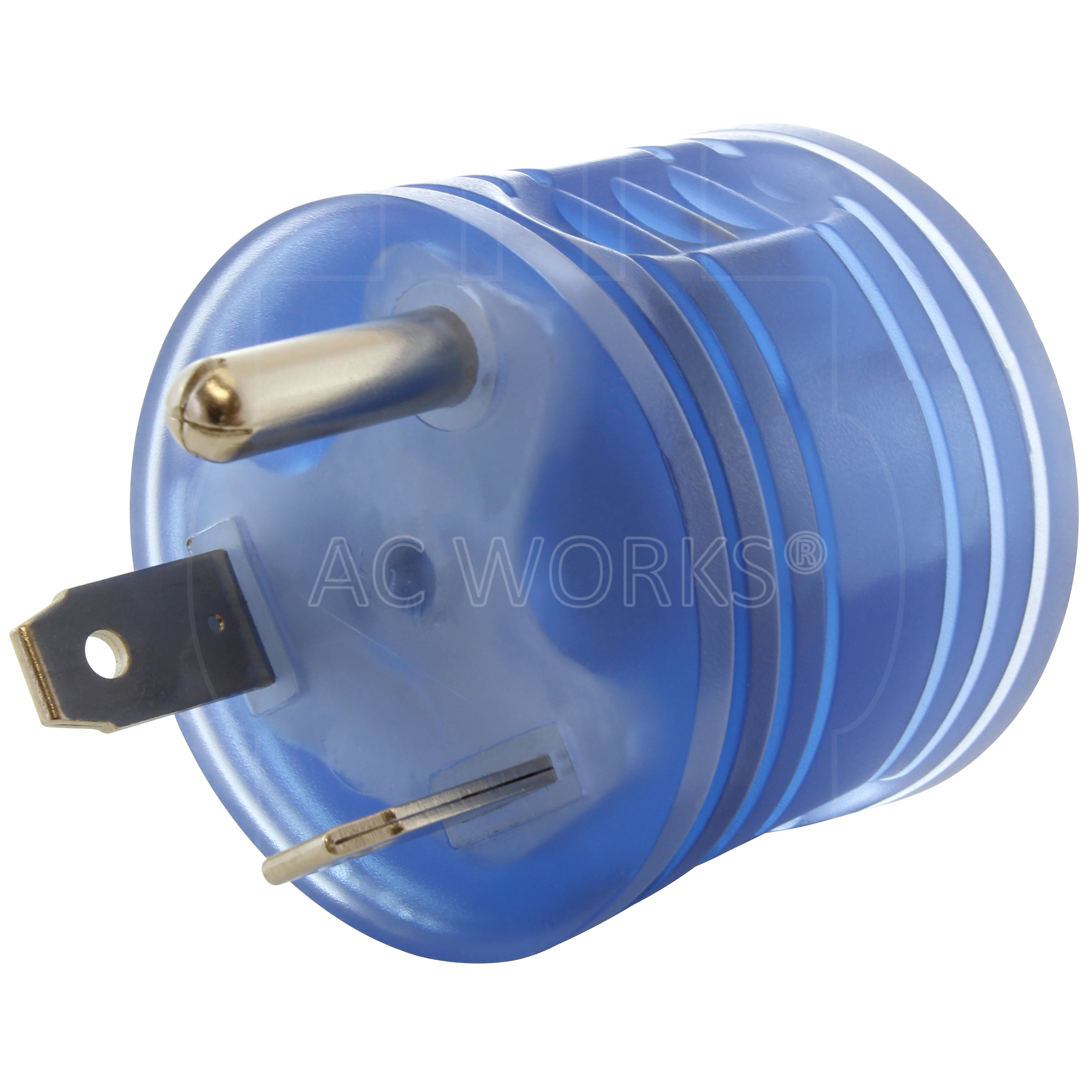 AC WORKS® [RVTT520] RV 30A TT-30P Plug to 5-20R 15/ 20A Household Outlet with Power Indicator