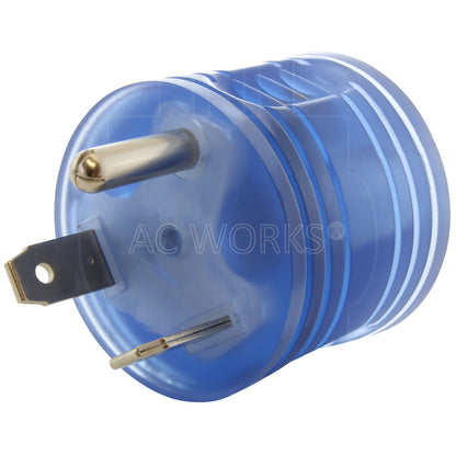 AC WORKS® [RVTT520] RV 30A TT-30P Plug to 5-20R 15/ 20A Household Outlet with Power Indicator
