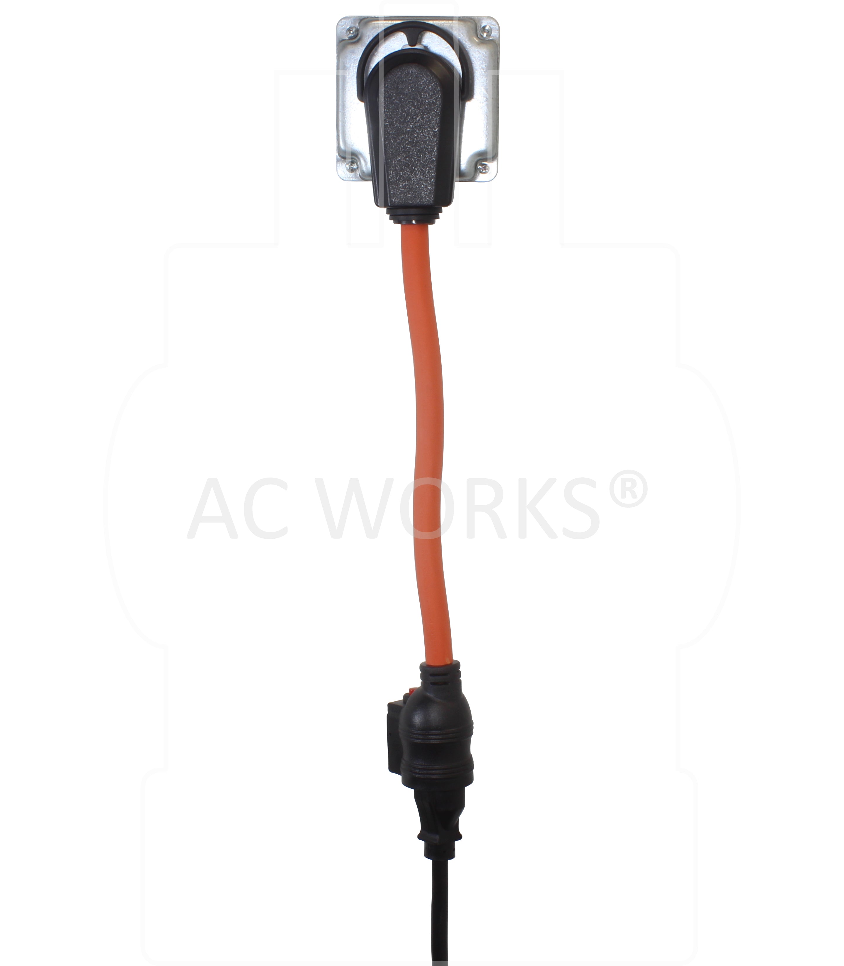 AC WORKS® [S1450CB620] 1FT 50A 14-50P RV/Generator/Range Plug to 6-15/20 Outlet with 20A Breaker