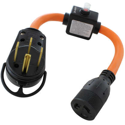 NEMA 14-50P to NEMA L6-20R with 20A Inline Circuit Breaker