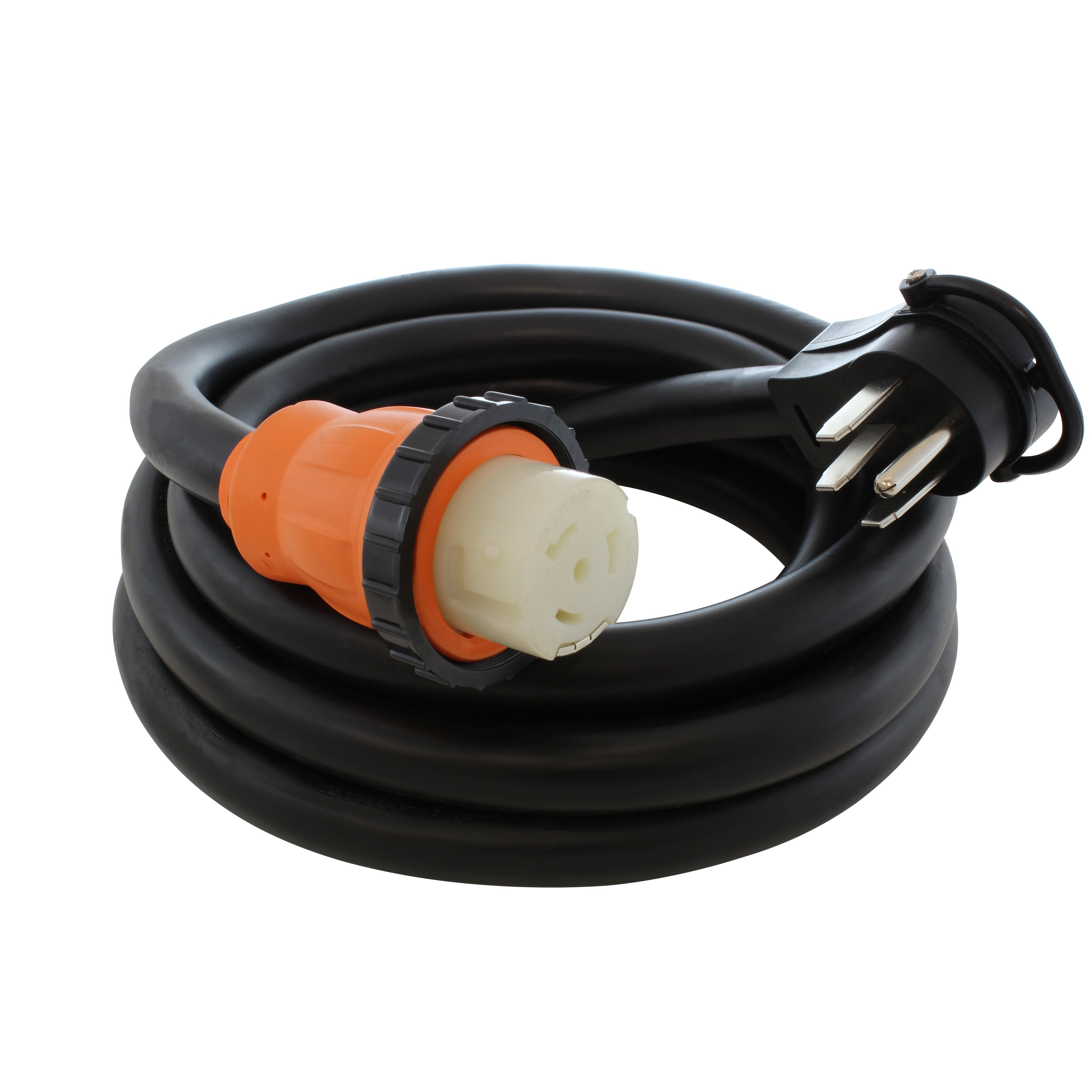 AC WORKS® [S1450SS2] 15FT RV 50A Detachable Power Supply Cord for RV use with Power Indicator