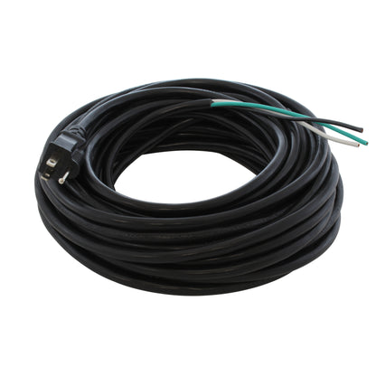 AC WORKS® [S515PROJ-050] 50ft 15A NEMA 5-15P U.S 3-Prong to Stripped End Replacement Cable