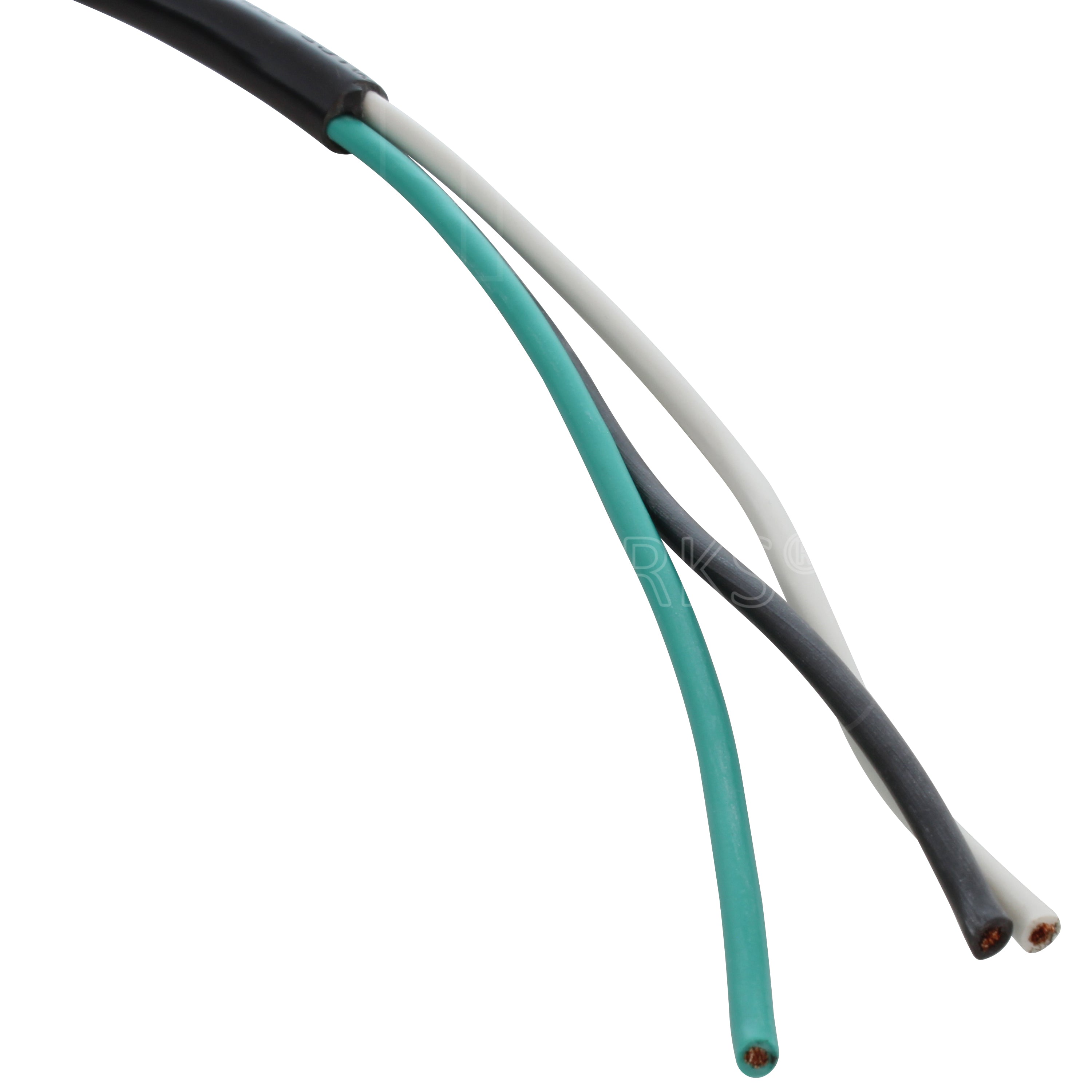 AC WORKS® [S515PROJ-050] 50ft 15A NEMA 5-15P U.S 3-Prong to Stripped End Replacement Cable