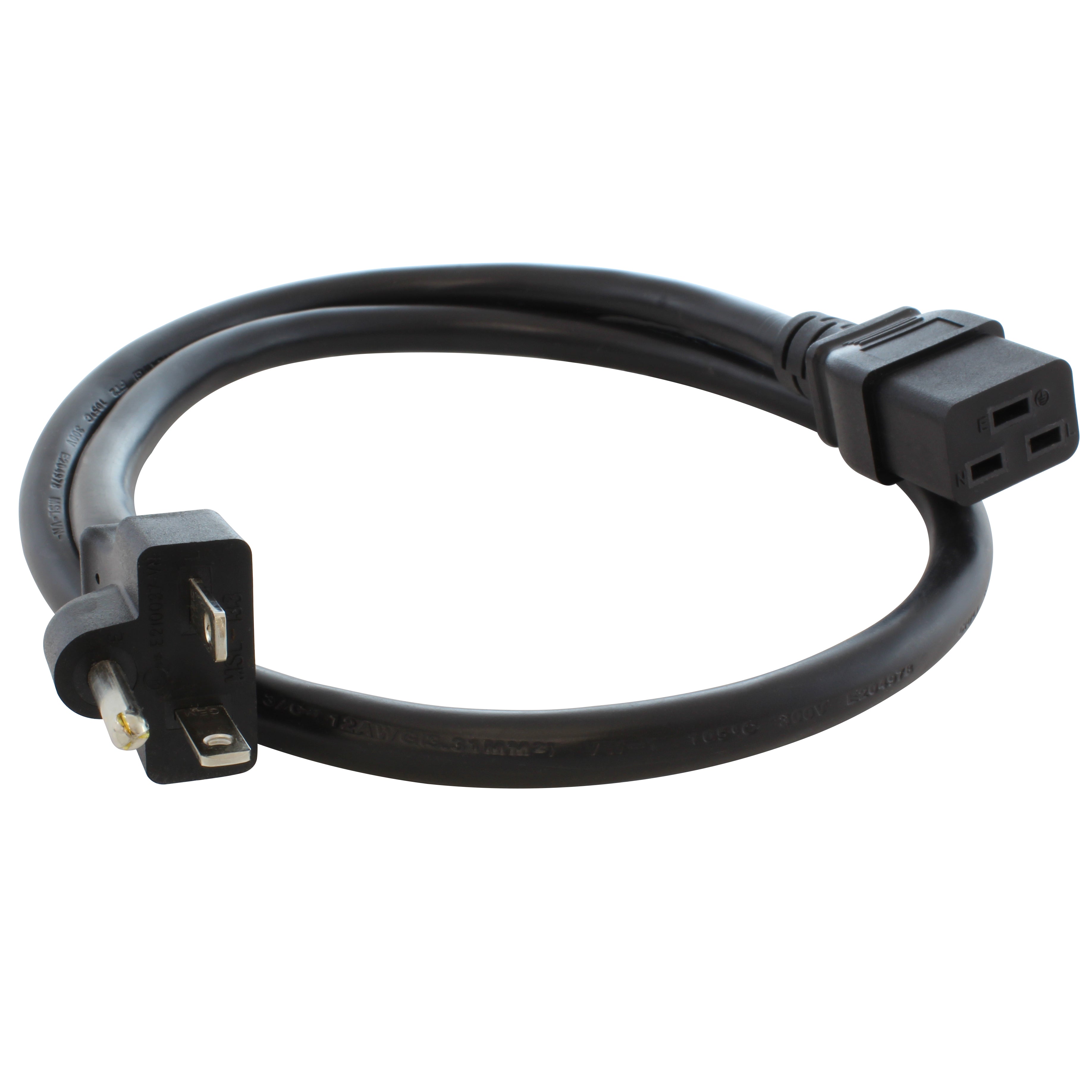 AC WORKS® [S620C19-036] 3ft 12/3 20A 250V NEMA 6-20P Power Cord With I ...