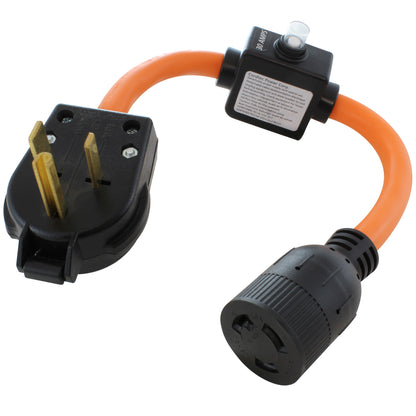 NEMA 6-50P to NEMA L6-30R with 
30A Inline Circuit Breaker