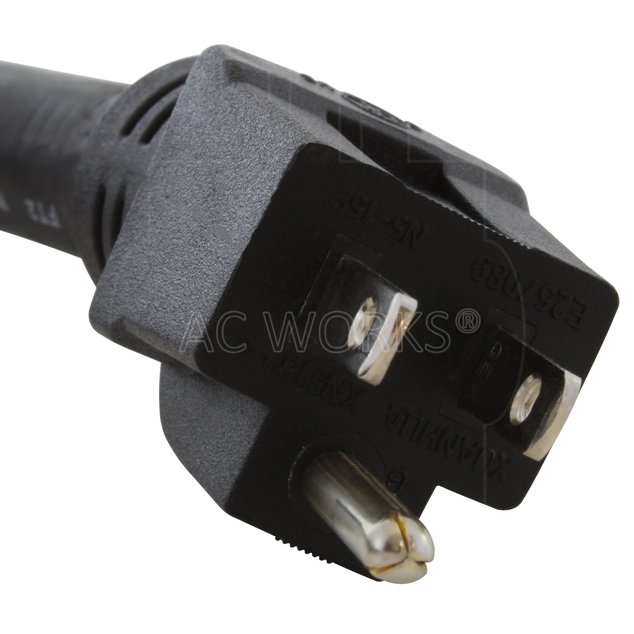 AC WORKS® [SD515520] SOOW 10 Gauge NEMA 5-15P to NEMA 5-20R 15/20A Over Kill Super Duty Rubber Extension Cord