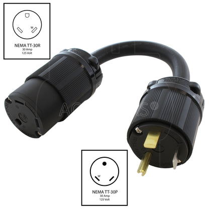 NEMA TT-30P to NEMA TT-30R RV outlet extender