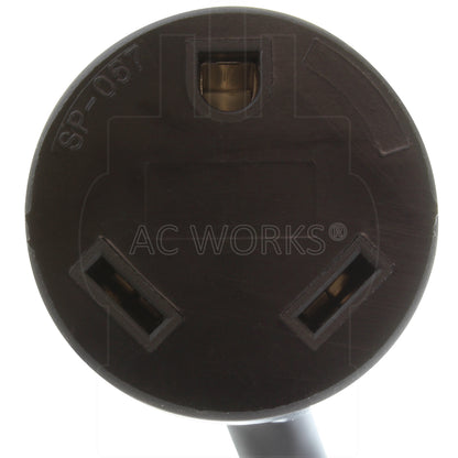 AC WORKS® [STT30PR-012] 1ft. 30A 125V NEMA TT-30 RV Outlet Extender