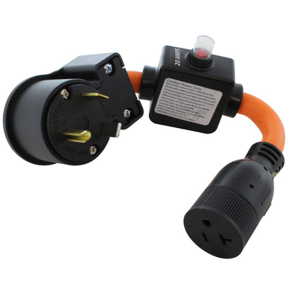 NEMA TT-30P to NEMA 5-15/20R With 20 Amp Inline Breaker