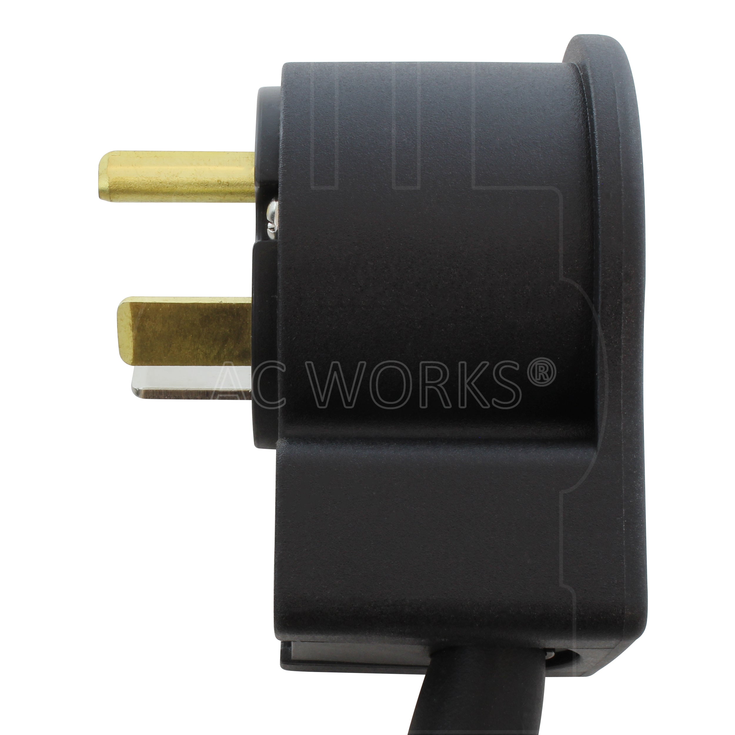 AC WORKS® [TT30L1430] 30A 125V NEMA TT-30P to NEMA L14-30R Rubber Extension Cord