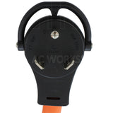 AC WORKS® [TT30PR] 30A 125V NEMA TT-30 RV Extension Cord With Handle