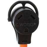 AC WORKS® [TT30PR] 30A 125V NEMA TT-30 RV Extension Cord With Handle