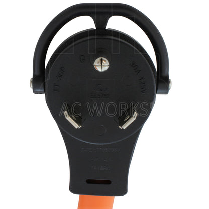 AC WORKS® [TTCBF520] 1.5FT TT-30P  RV 30A Plug to (4) Home Outlets with 20A Breaker