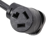 AC Works Brand, AC Connectors, NEMA 10-30R, 1030 connector, 3 prong dryer outlet