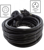 NEMA 10-30P to NEMA 10-30R extension cord, 30 amp 250v extension cord