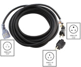 NEMA 5-20 extension cord, extension cord with household adapter