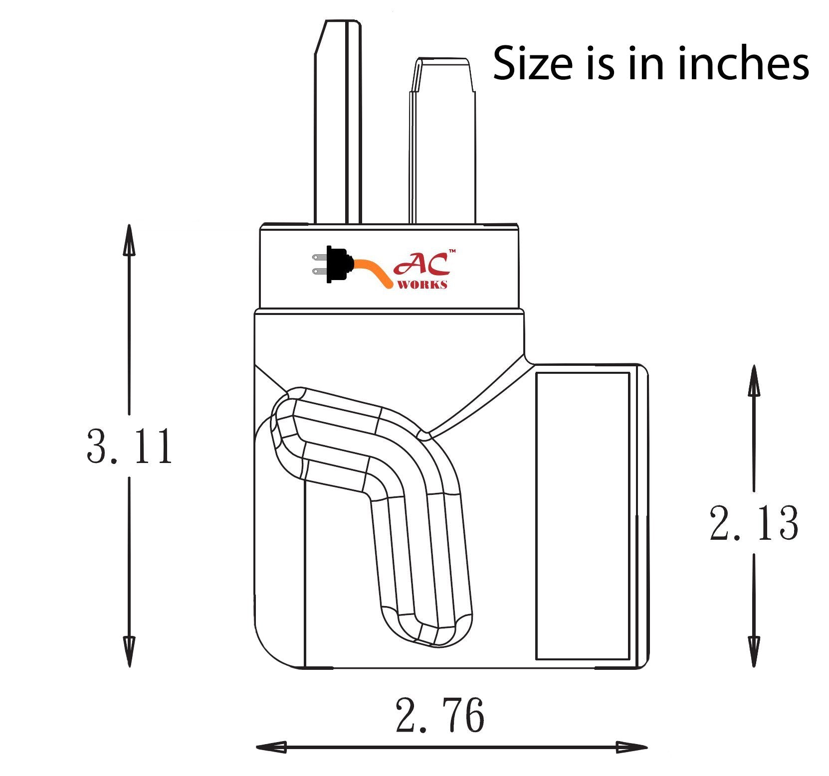 compact dryer outlet and plug adapter