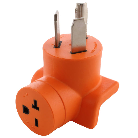 Right angle adapter, 90 degree adapter, dryer outlet adapter, orange adapter