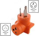 AC WORKS® [AD1030620] 3-Prong Dryer Outlet to 6-20 20A 250V HVAC Female Adapter