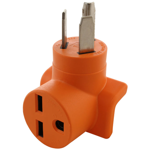 AC WORKS orange adapter, old dryer outlet to AC connector