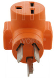 NEMA 10-30P, 1030P, 1030 male plug, 3-prong dryer plug, old style dryer plug, 30 amp dryer plug