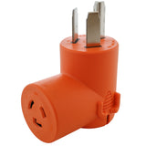 Orange Right Angle 90 Degree Industrial Adapter for A Dryer Outlet to Power Tools