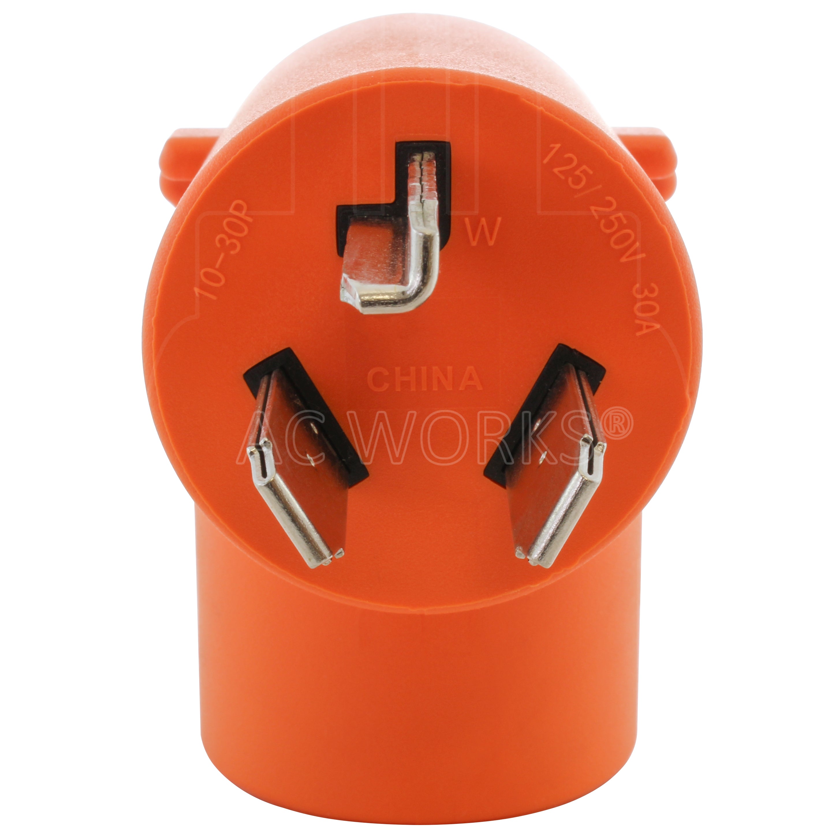 AC WORKS® 3-Prong Nickel Plated Dryer Plug