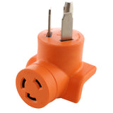 90 degree adapter by AC WORKS, right angle adapter, AC Connectors orange adapter
