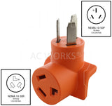 NEMA 10-50P to NEMA 10-30R, 1050 male plug to 1030 female connector, 50 amp old style welder plug to 30 amp 3-prong dryer connector