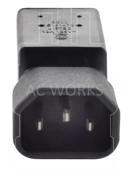 AC WORKS® [AD130] IEC C14/ SHEET E  to U.S. Household NEMA 5-15R Connector