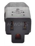 AC WORKS® [AD130] IEC C14/ SHEET E  to U.S. Household NEMA 5-15R Connector