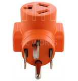 NEMA 14-30P, 1430 plug, 4-prong dryer plug, nickel plated plug