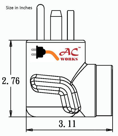 compact adapter, right angle adapter