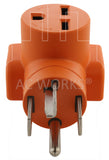 NEMA 14-30P, 1430P, 1430 male plug, 4-prong dryer plug, 30 amp new style dryer plug