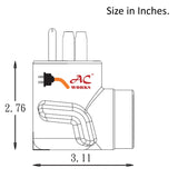 compact adapter, right angle adapter
