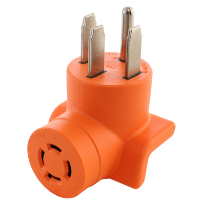 AC WORKS, AC Connectors, compact adapter, orange adapter, right angle adapter, 90 degree adapter