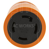 AC WORKS® [AD515L1430] Household Plug NEMA 5-15P to Generator 4 Prong L14-30R (Two hots bridged)