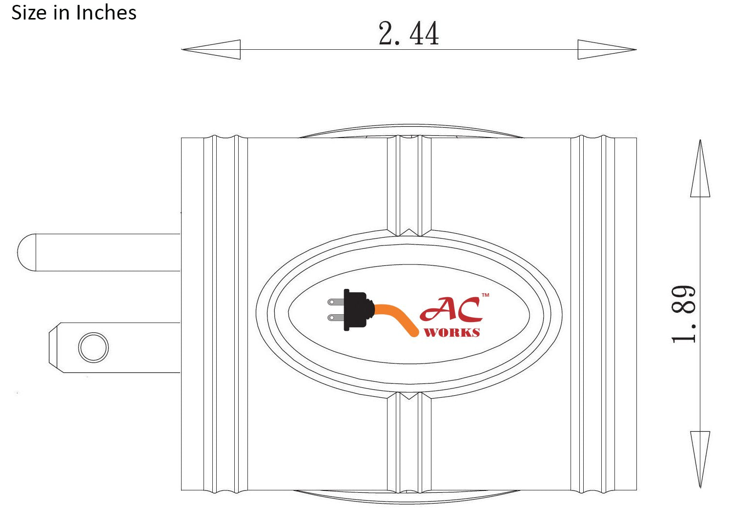 AC Works, NEMA 5-15P, NEMA L5-30R, AD515L530, 5-15P, L5-30R, Power Tools Adapter, Sump Pump Adapter