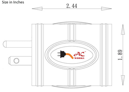 AC Works, NEMA 5-15P, NEMA L5-30R, AD515L530, 5-15P, L5-30R, Power Tools Adapter, Sump Pump Adapter