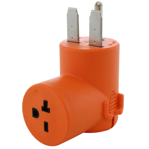 elbow style adapter for 250V power