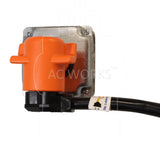 orange right angle compact adapter