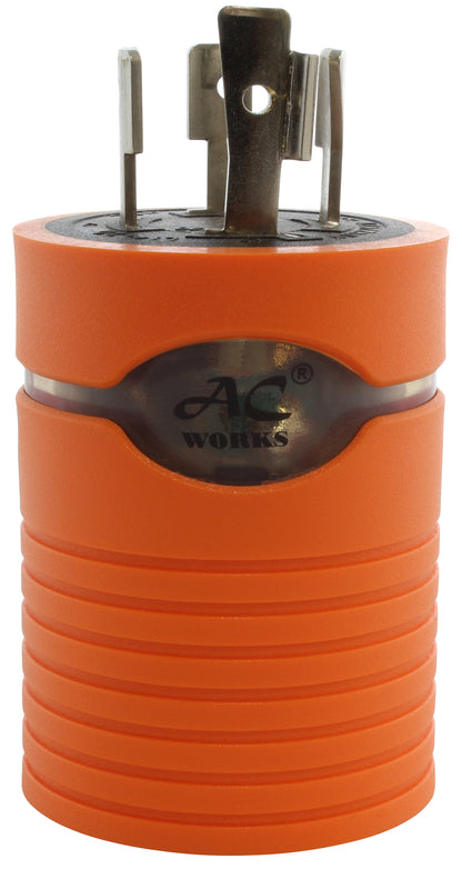 AC WORKS® brand compact adapter with power indicator