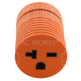 AC WORKS® [ADL1430620] NEMA L14-30P 30A 125/250V Locking Plug to NEMA 6-15/20R 15/20A 250V Female