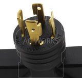L1430 locking plug, NEMA L14-30P, 4-prong locking plug, 30 amp locking plug