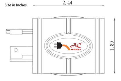 AC Works, AC Connectors, NEMA L5-20P to NEMA L5-30R, Twist Lock, Marine Shore Adapter, Generator Adapter, ADL520L530