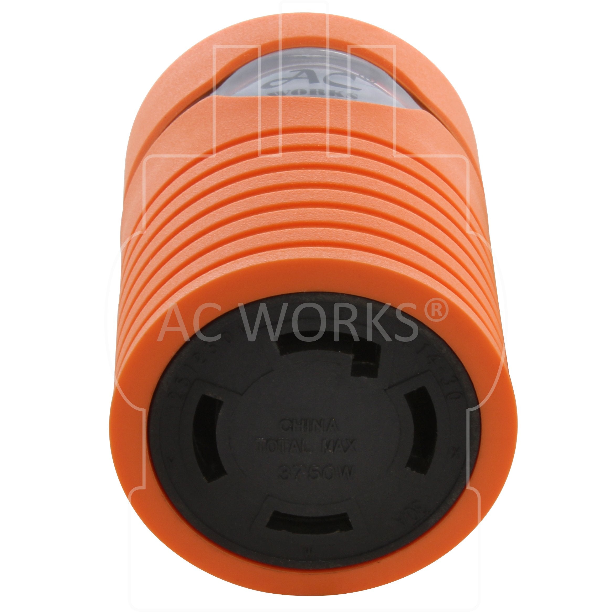 AC WORKS® [ADL530L1430] Adapter L5-30P to L14-30R (Hots Bridged) 30A 125V to 30A 125/250V