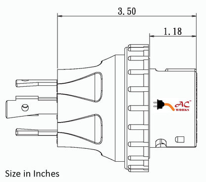 AC Works, AC connectors, ADTEL1430, 50 amp locking adapter, 50 amp adapter