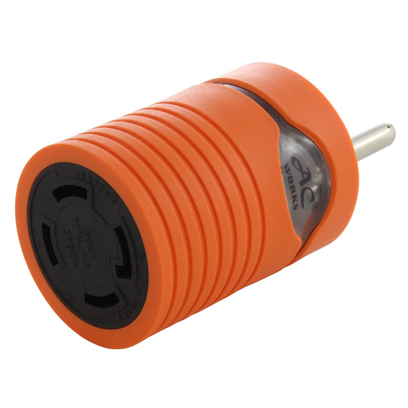 AC WORKS brand generator outlet adapter with power indicator